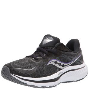 SAUCONY WOMEN'S OMNI 20 RUNNING SHOE, BLACK/WHITE, 10